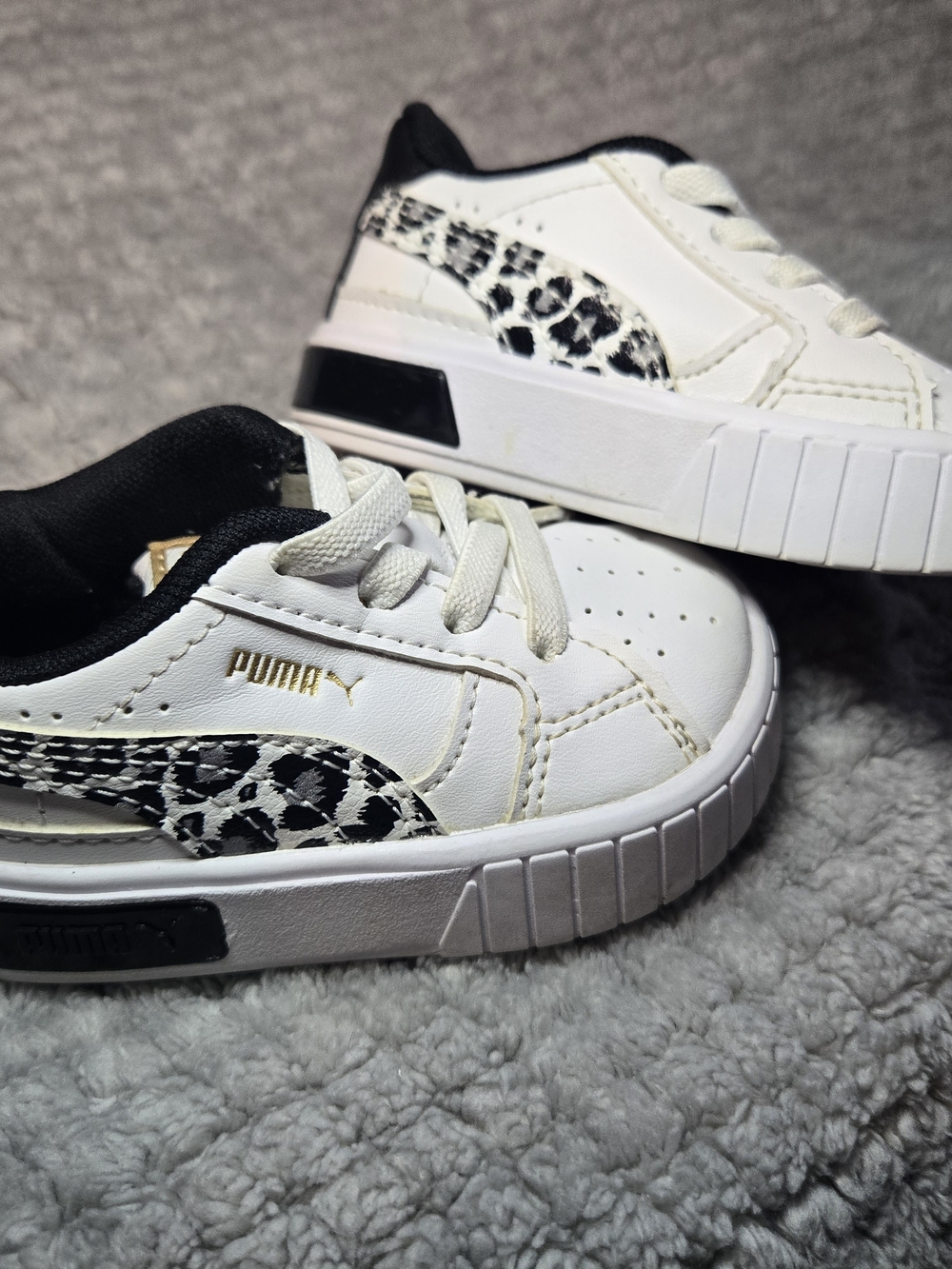 Puma Girls Cali Star Wild Leopard Slip On Sneakers 4C EUC